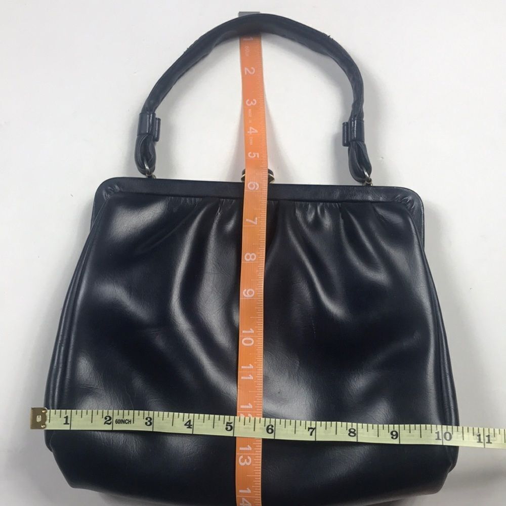 VTG,  Purses The 80 Nevy Blue Women Bag - Picture 11 of 14